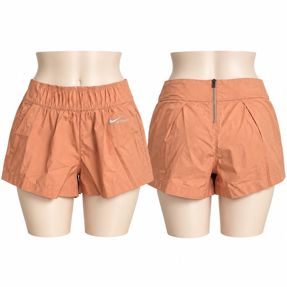 Nike Sportswear Peach Stretch Woven Shorts Embroidered Women's M